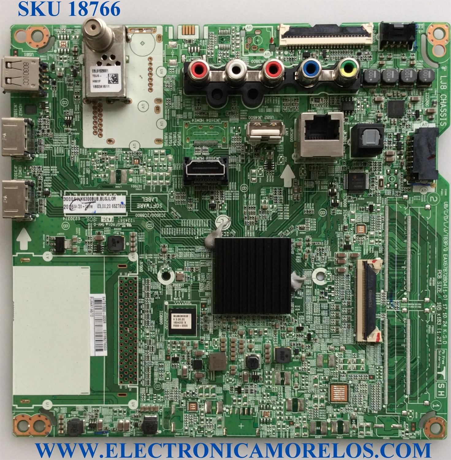MAIN / LG EBT65278009 / EAX67872804 (1.0) / EAX67872804 / PANEL NC500DQE VXGX1 / MODELOS 50UK6300BUB.BUSJLOR / 50UK6300BUB